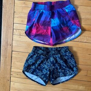 Pair of Colorful Athletic Shorts, girls size S (6/7)